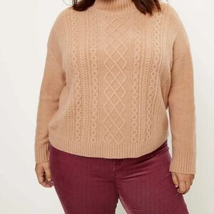 LOFT Plus Cable Sweater NWT
